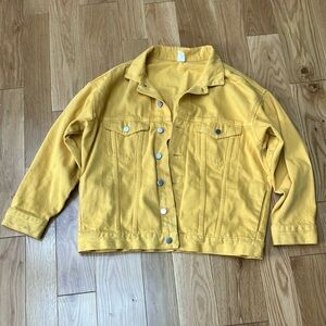 Golden Yellow boxy Denim Jacket is 6 &denim